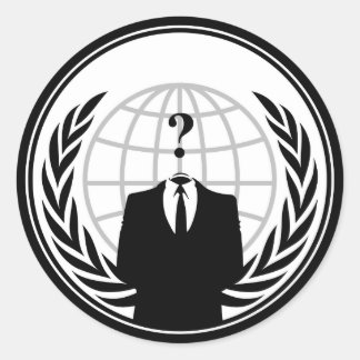 ANONYMOUS logo Runder Aufkleber