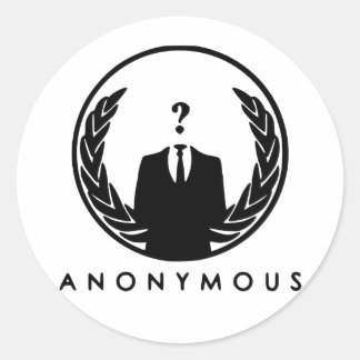 Anonymous Logo Runder Aufkleber