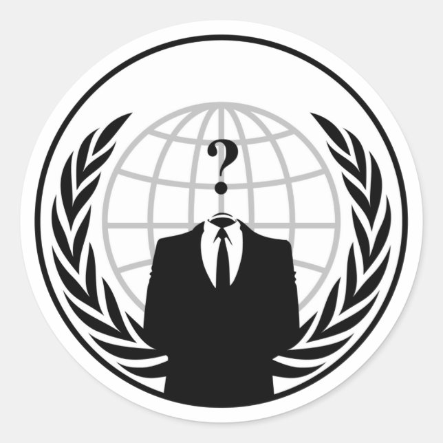 ANONYMOUS LOGO RUNDER AUFKLEBER (Vorderseite)