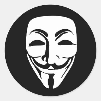 ANONYMOUS mask Runder Aufkleber