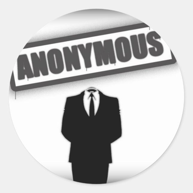 Anonymous Runder Aufkleber (Vorderseite)