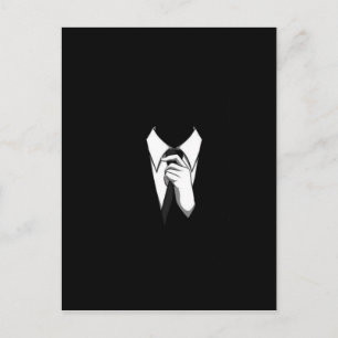 Anonymous Suit and Tie Postkarte