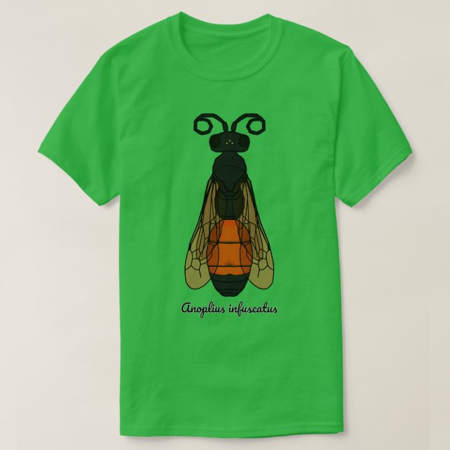 Anoplius infuscatus T-Shirt (Design vorne)
