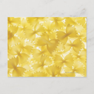 Anordnung der Bio Pasta Bows Postkarte