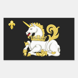 Anordnung der Einhornflagge Rechteckiger Aufkleber
