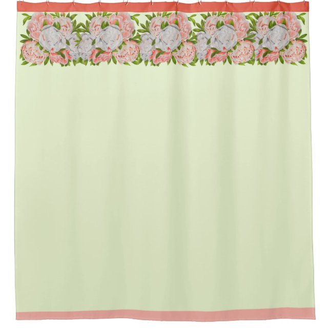 Anordnung von Peonies auf einem Duschvorhang (Vorderseite)