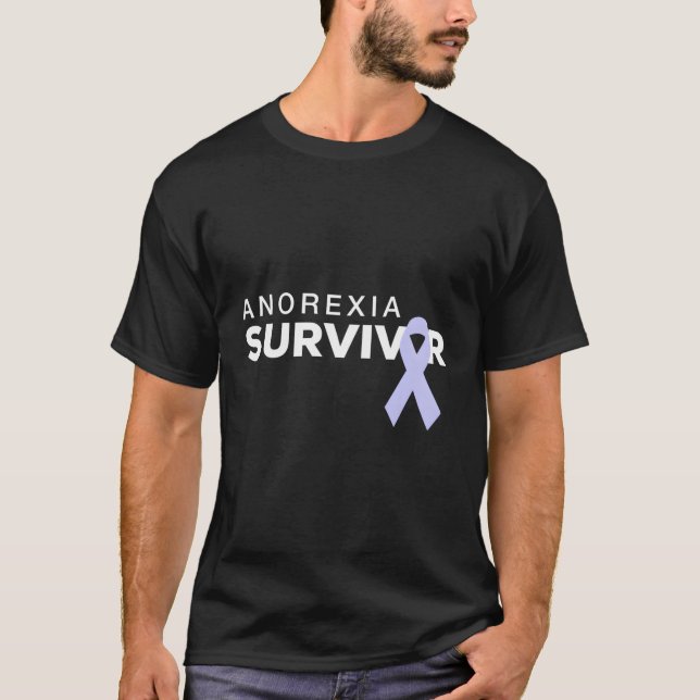 Anorexie Survivor Periwinkle Ribbon Shirt (Vorderseite)