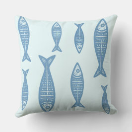 Anouke Küstenfisch / Fjord Blau Kissen