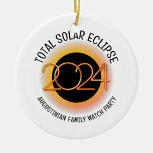 Anpassbar 2024 INSGESAMT SOLAR ECLIPSE Keramik Ornament