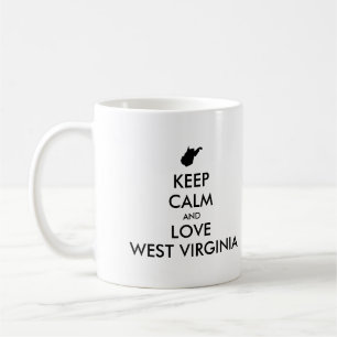 Anpassbar BEHALT DEN KOPF KÜHL und LIEBE WEST VIRG Kaffeetasse