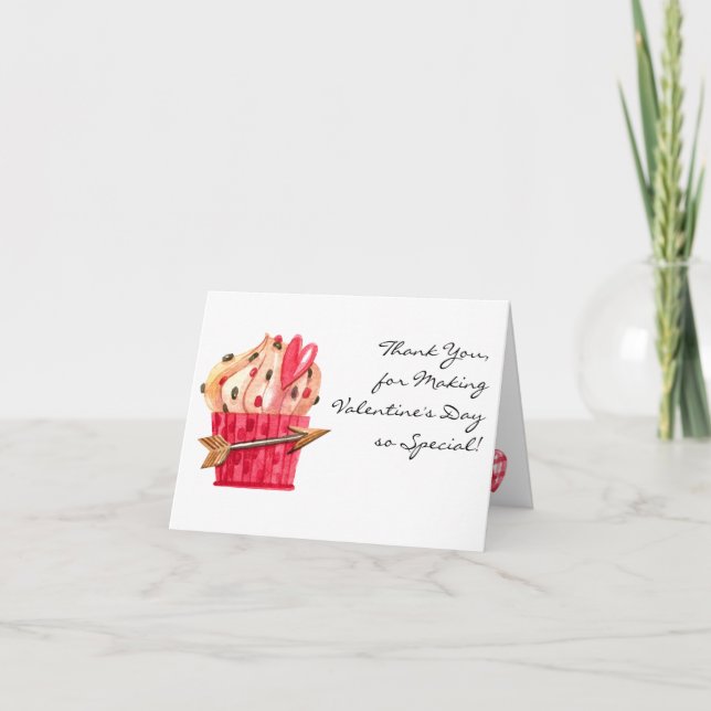 Anpassbar, Dankeschön Valentine's Day Note Card Dankeskarte (Vorderseite)