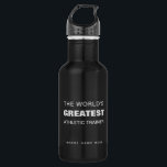 Anpassbar Der größte Athletiktrainer der Welt Edelstahlflasche<br><div class="desc">Dieses einfache und kühn gestaltete Design für Ihren Lieblingstrainer von Athletic finde ich toll</div>