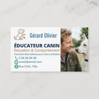 Anpassbar für Hundetrainer mit Foto Visitenkarte