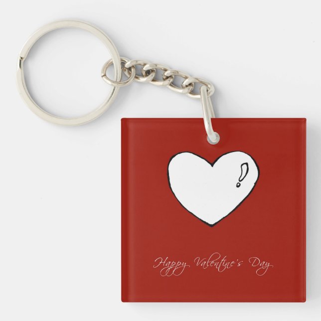 (anpassbar) Glücklicher Valentinstag Schlüsselanhänger (Vorderseite)