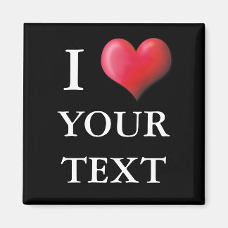 Anpassbar I Heart Magnet 0004