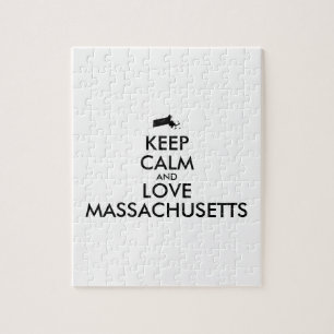 Anpassbar KEEP CALM und LIEBE MASSACHUSETTS