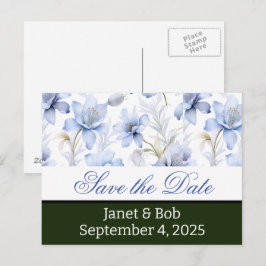 Anpassbar Save the Date Postkartenblau Ankündigungspostkarte