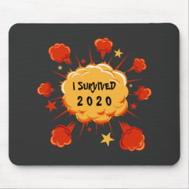 Anpassbar überlebte ich 20xx Explosion orange rot Mousepad