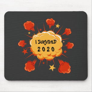 Anpassbar überlebte ich 20xx Explosion orange rot Mousepad