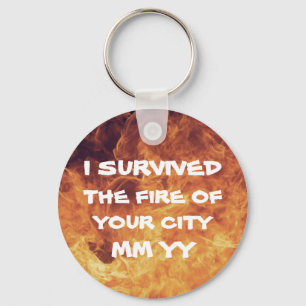 Anpassbar überlebte ich das Feuer Schlüsselanhänger