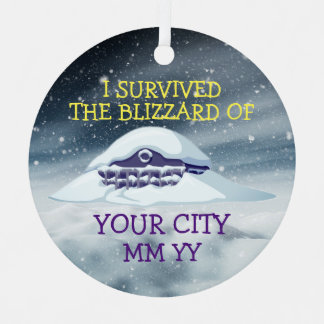 Anpassbar überlebte ich den Blizzard Ornament Aus Metall