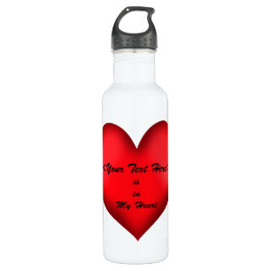 Anpassbar<Your Text>ist in meinem Herzen Trinkflasche