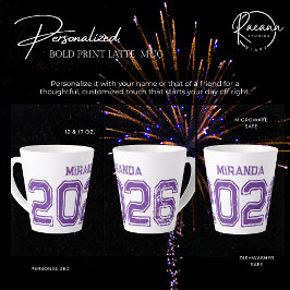 Anpassbare 2026 Fett gedruckte Keramik Latte Tasse