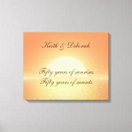 Anpassbare 50. Goldene Jahreszeit Leinwanddruck