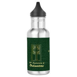 Anpassbare 50. Jahrestag der Ordination Green Edelstahlflasche