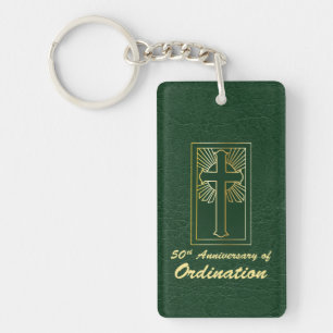 Anpassbare 50. Jahrestag der Ordination Green Schlüsselanhänger
