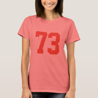 anpassbare 73-Shirt-Nummer-73-T - Shirt-Gestaltung