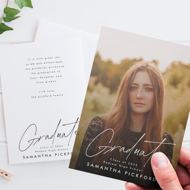 Anpassbare Abschluss-Foto-Postgraduierung Ankündigung (Von Creator hochgeladen)