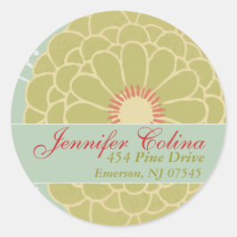 Anpassbare Adressmarken Runder Aufkleber