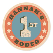 Anpassbare Aufkleber für die erste Rodeo