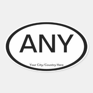 Anpassbare Aufkleber für Euro Oval Auto