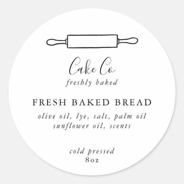 Anpassbare Backkleber Runder Aufkleber (Vorderseite)