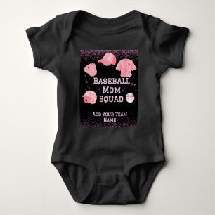 Anpassbare Baseball Mama Squad Bib Baby Strampler