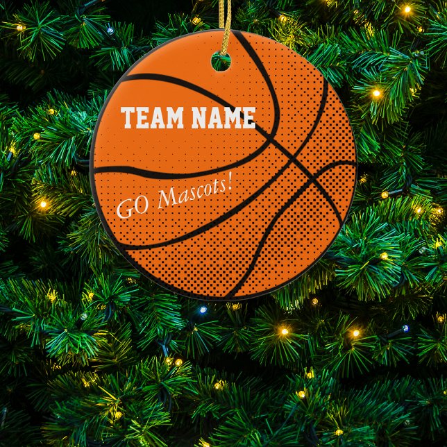 Anpassbare Basketballmannschaft Keramik Ornament (Von Creator hochgeladen)