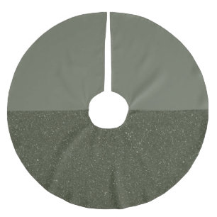 Anpassbare Baumrock - Moss Green & Speckled Polyester Weihnachtsbaumdecke