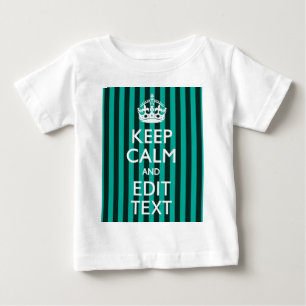 Anpassbare Behalt-Anpassung des Textes Türkisfarbe Baby T-shirt