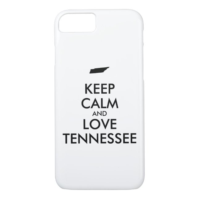 Anpassbare BEHALT-CALM und LIEBE TENNESSEE Case-Mate iPhone Hülle (Rückseite)