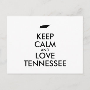 Anpassbare BEHALT-CALM und LIEBE TENNESSEE Postkarte