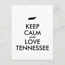 Anpassbare BEHALT-CALM und LIEBE TENNESSEE Postkarte