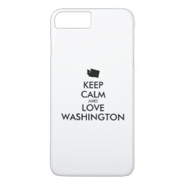 Anpassbare BEHALT-CALM und LIEBE WASHINGTON Case-Mate iPhone Hülle