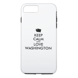 Anpassbare BEHALT-CALM und LIEBE WASHINGTON Case-Mate iPhone Hülle