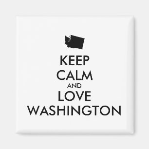 Anpassbare BEHALT-CALM und LIEBE WASHINGTON Magnet