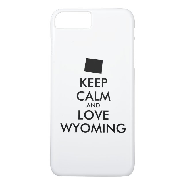 Anpassbare BEHALT-CALM- und LIEBE-WYOMING Case-Mate iPhone Hülle (Rückseite)