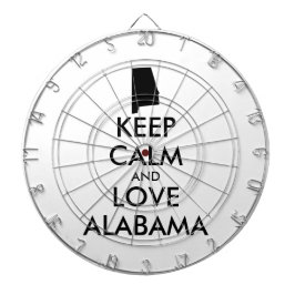 Anpassbare BEHALTEN CALM und LIEBE ALABAMA Dartscheibe