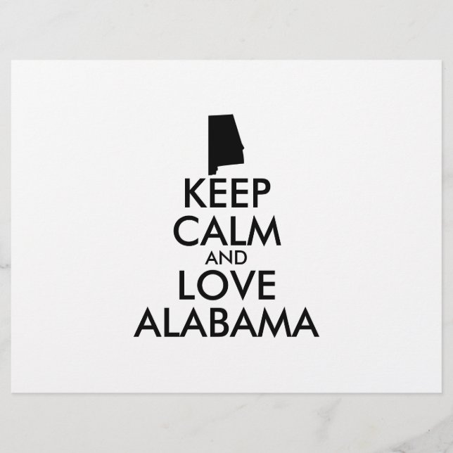 Anpassbare BEHALTEN CALM und LIEBE ALABAMA Flyer (Vorne)