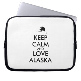 Anpassbare BEHALTEN CALM und LIEBE ALASKA Laptopschutzhülle